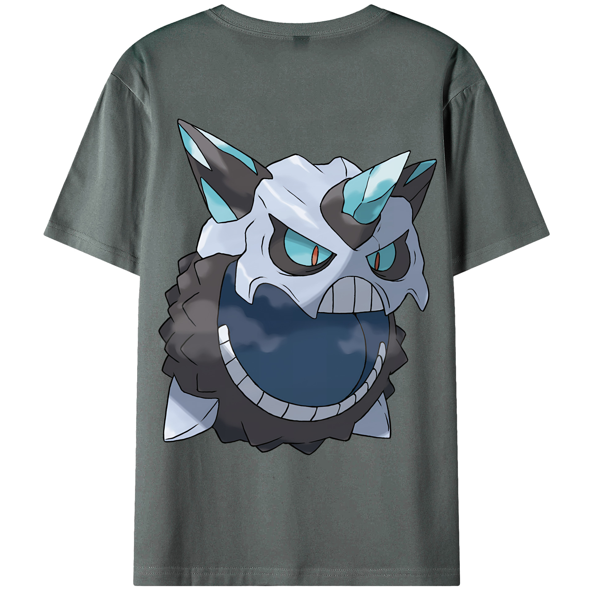 （画像用） ポケットモンスター Pokémon 綿100％ メンズ半袖Tシャツ（バックプリント） 通気性